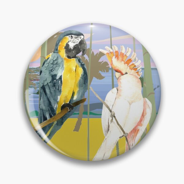 Item preview, PAIR OF PARROTS a charming watercolor design of a two fabulous birds.  designed and sold by JOHNC1.