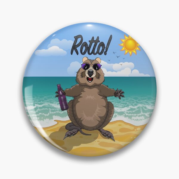 Item preview, Rotto! - Rottnest Island Quokka on the Beach [Text Over] by Amanda M Lucas designed and sold by Amanda Lucas.