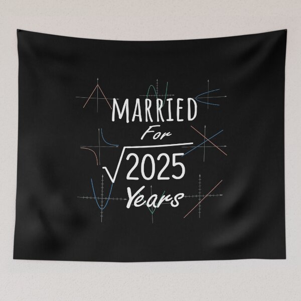 Item preview, Math 45th Anniversary Gift Married Square Root Of 2025 Years design designed and sold by Grabitees.