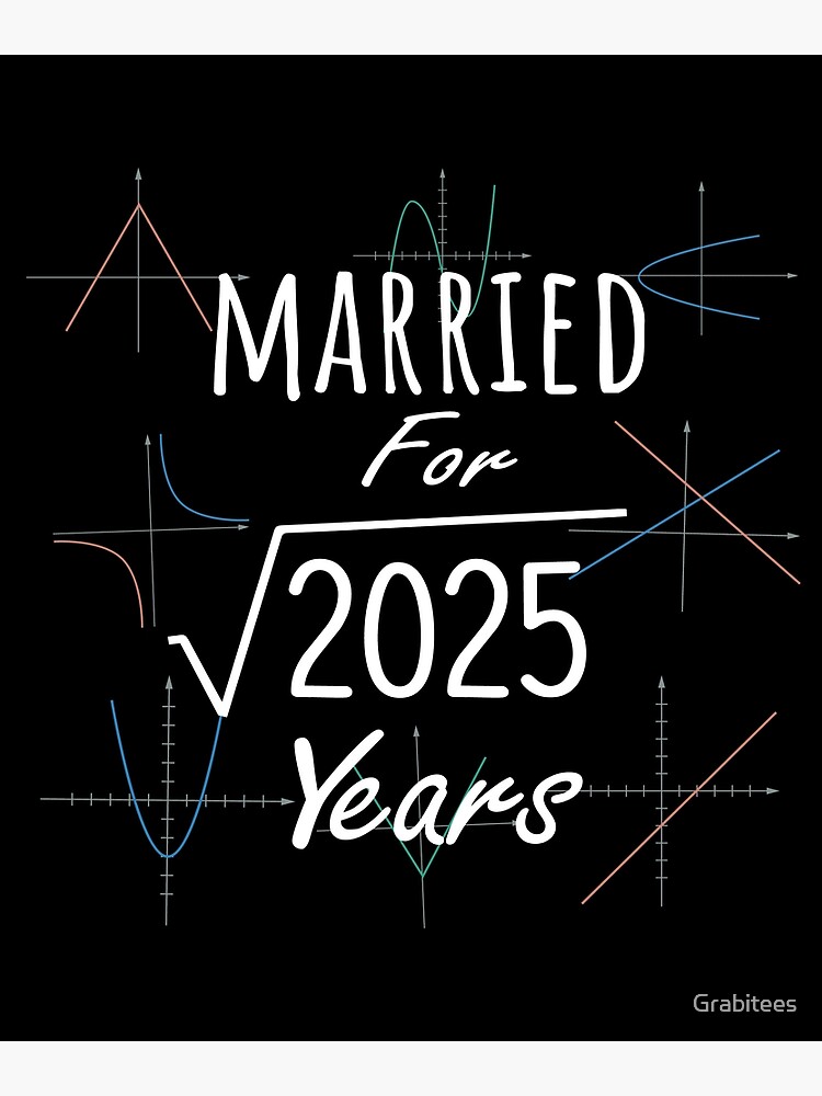 "Math 45th Anniversary Gift Married Square Root Of 2025 Years design