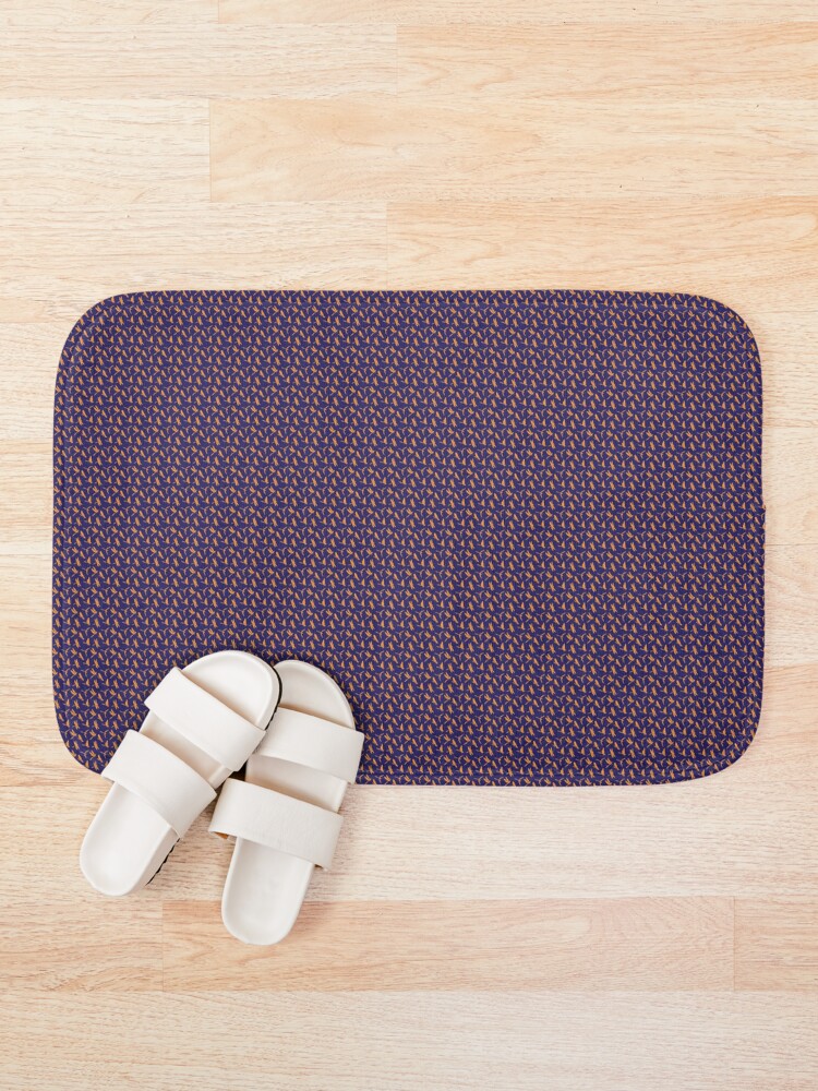 Thumbnail 1 of 6, Bath Mat, Pattern Dragonfly designed and sold by SandaArtDesign.