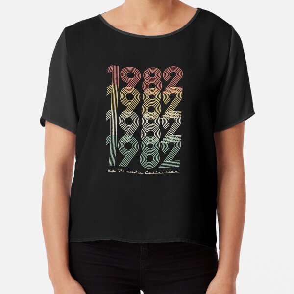 Vintage Retro Classic 1982 pseudo Chiffon Top