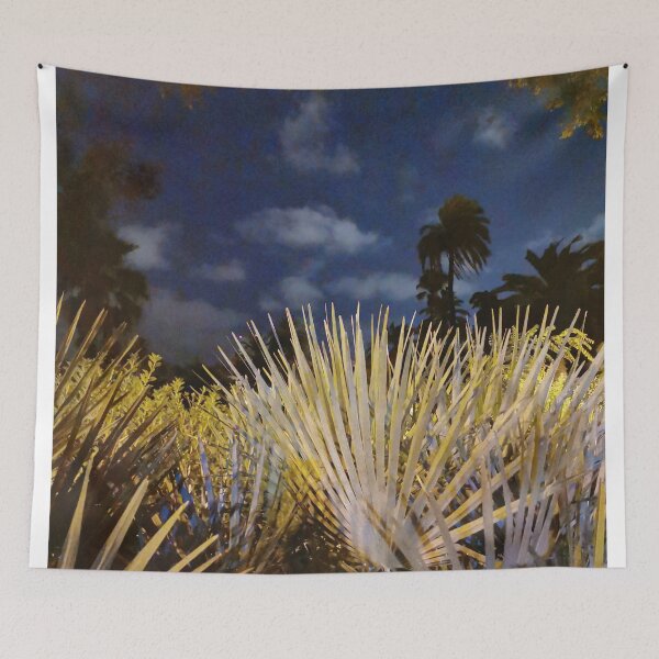 Item preview, Barcelona night palm trees designed and sold by MarcoArts.