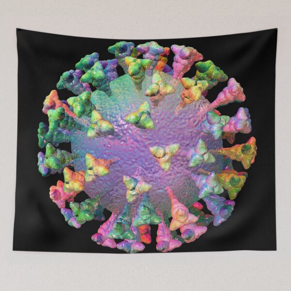 Item preview, Coronavirus Rainbow Virus designed and sold by Russell Kightley.