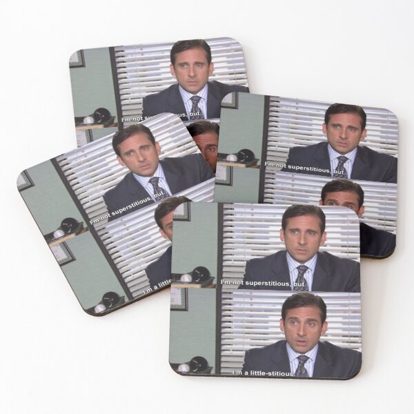 Item preview, Michael Scott Superstitious Quote designed and sold by julloo.