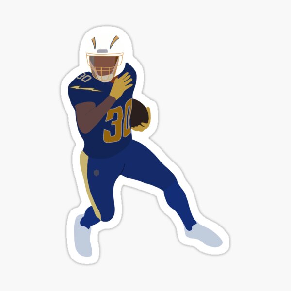 Austin Ekeler football Paper Poster Chargers 4 - Austin Ekeler - Sticker