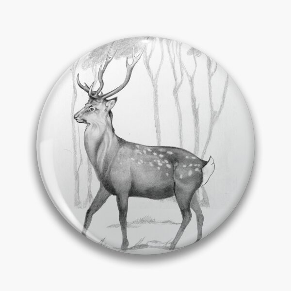 Item preview, Sika Stag On Alert designed and sold by Patricia Howitt.