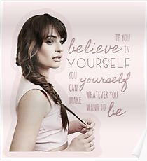 Glaube an dich selbst - Lea Michele Poster