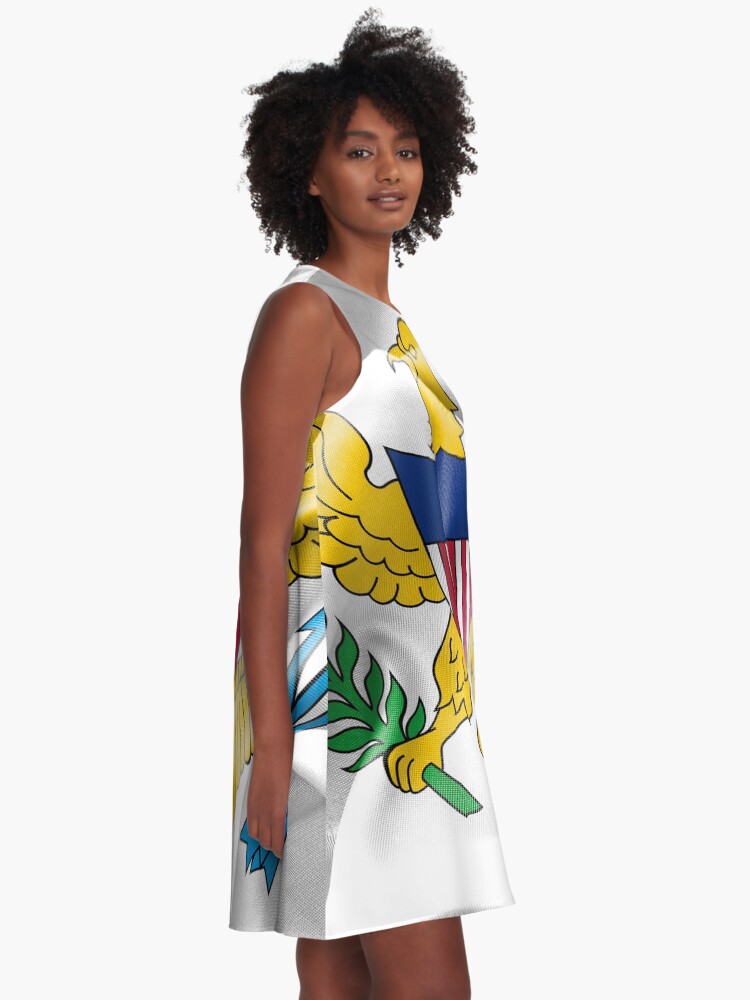 Alternate view of United States Virgin Islands Flag A-Line Dress