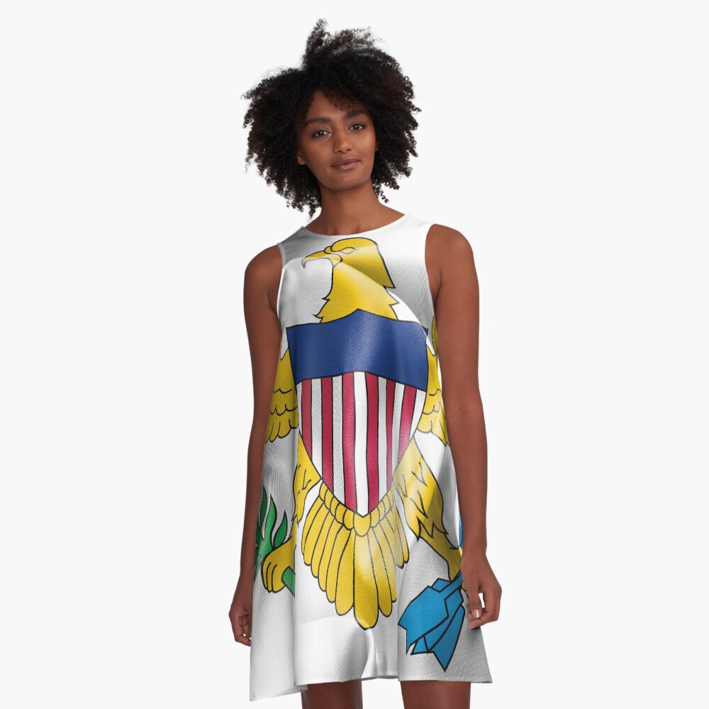 United States Virgin Islands Flag A-Line Dress