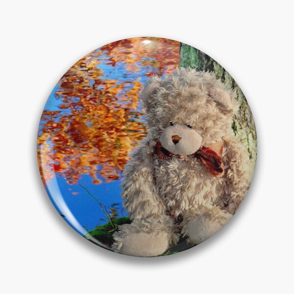 Item preview, Oso de peluche recostado contra un árbol de otoño designed and sold by BBrightman.