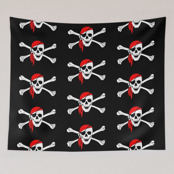 Item preview, PIRATE AND CROSS BONES FLAG   ( large image ) designed and sold by DewDropDesigns.