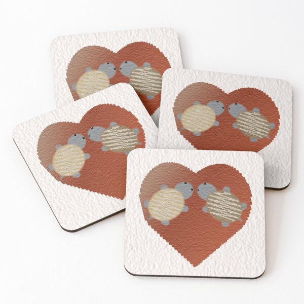 Item preview, Artsy Turtles in Love with a textured background designed and sold by Hedgie Designs.