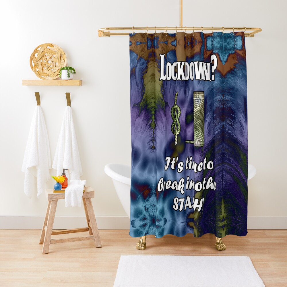 Break Into Your Knotting Stash Shower Curtain