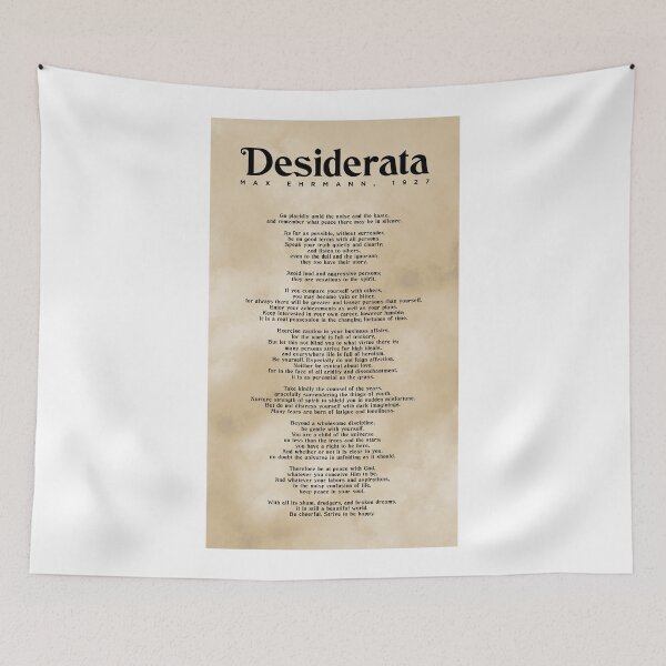 Item preview, Desiderata, Max Ehrmann - Typography Print 4 - Literary Poster designed and sold by Studio Grafiikka.