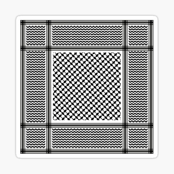 Black Arab Keffiyeh Sticker