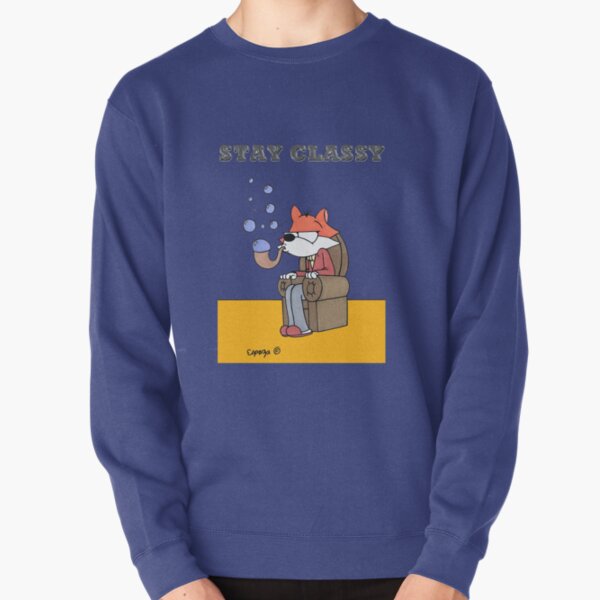 Bubble Fox: Stay Classy Pullover Sweatshirt