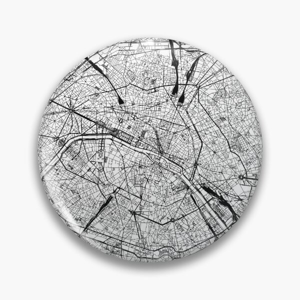 Item preview, Paris White Map designed and sold by multiplicitymap.