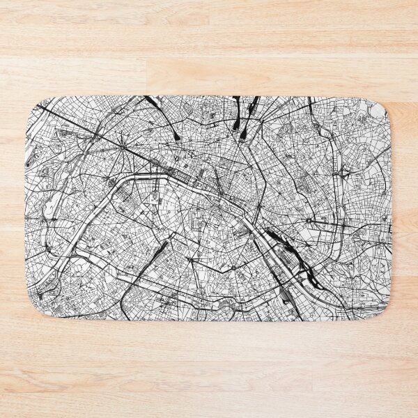 Item preview, Paris White Map designed and sold by multiplicitymap.