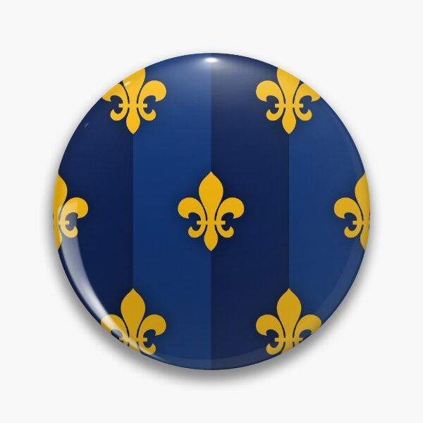 Item preview, Fleur de Lys blue and orange designed and sold by lathspell.