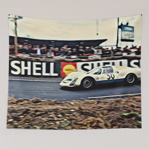 Item preview, Lámina artística de Le Mans 1966: Ford GT40 contra Ferrari Classic Racing designed and sold by Road To Track.