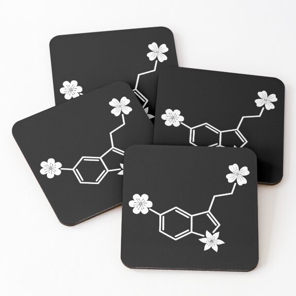 Item preview, Floral Serotonin Molecule Chemistry Design designed and sold by mrhighsky.