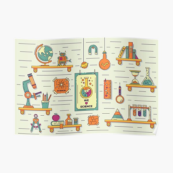 We Love Science Poster