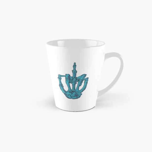 Skeletal Middle Finger - Blue Tall Mug
