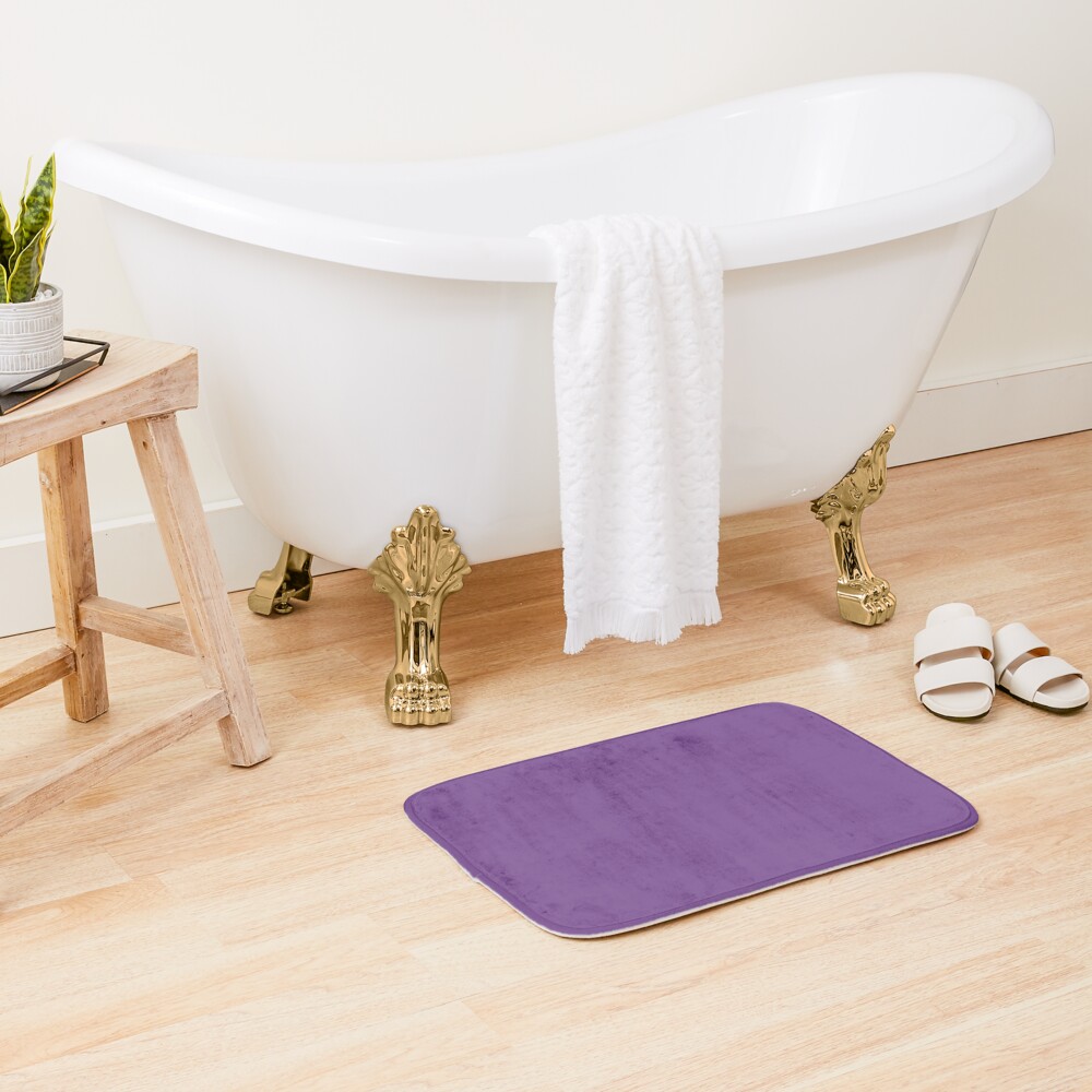 lilac bath mat