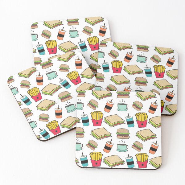 Item preview, Snacks Pattern Background designed and sold by flying-flamingo.