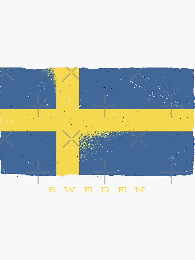 "Sweden flag, Swedish flag" Sticker by DerSenat Redbubble