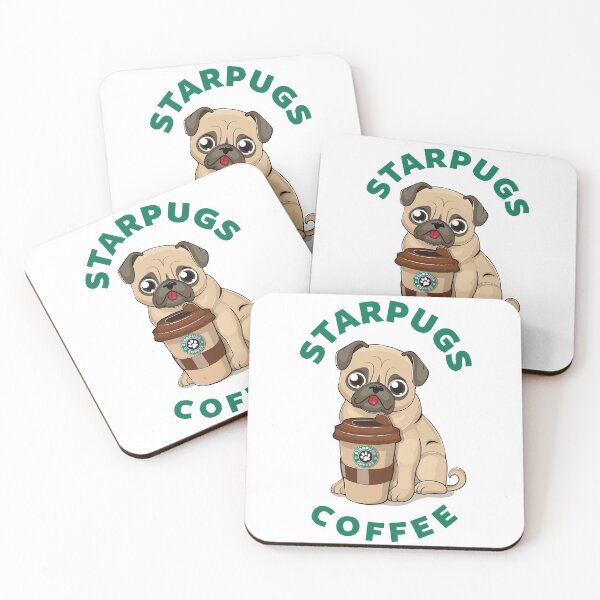 Item preview, FUNNY PUG COFFEE STARPUGS designed and sold by Picspot.