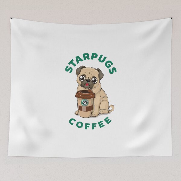 Item preview, FUNNY PUG COFFEE STARPUGS designed and sold by Picspot.