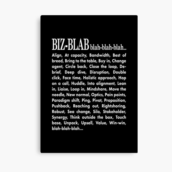 Item preview, Biz-Blab. Blah-Blah-Blah. designed and sold by UltraQuirky.