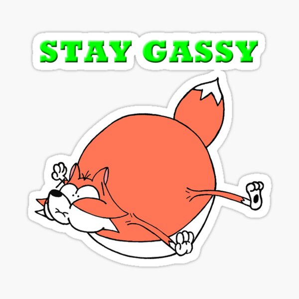 Bubble Fox: Stay Gassy Sticker
