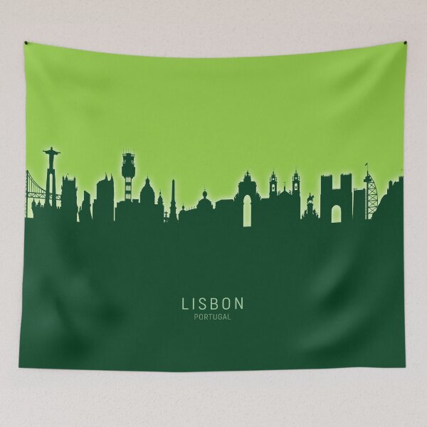 Item preview, Lisbon Portugal Skyline designed and sold by ArtPrints.