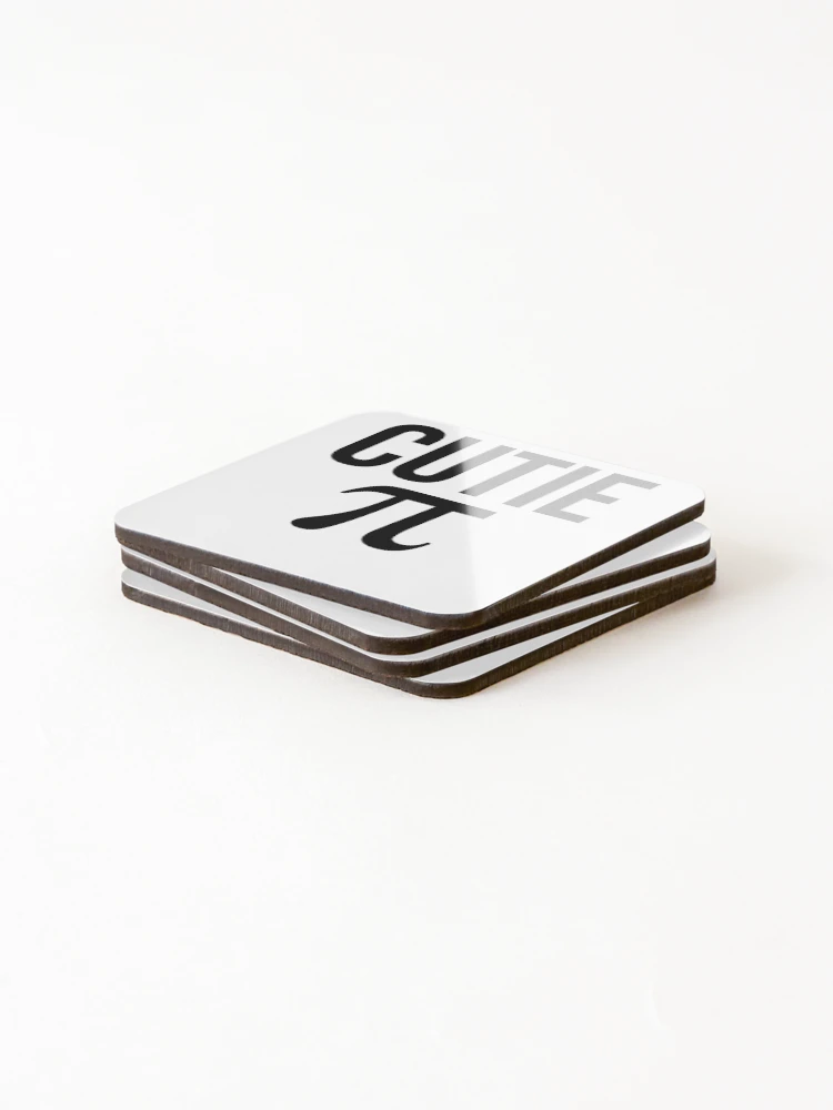 Thumbnail 4 of 5, Coasters (Set of 4), Cutie Pi Math Joke designed and sold by TNDesignStudio.