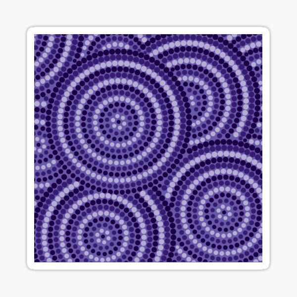 Melaleuca Australian Aboriginal Dot Circle Painting Sticker