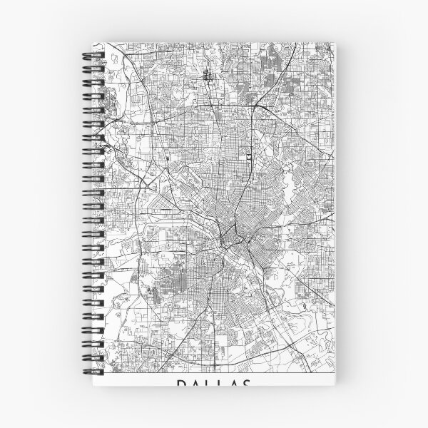 Item preview, Dallas White Map designed and sold by multiplicitymap.