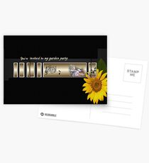 You're Invited To My Garden Party Postcards