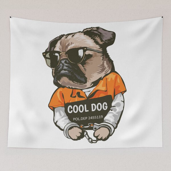 Item preview, FUNNY PUG COOL DOG designed and sold by Picspot.