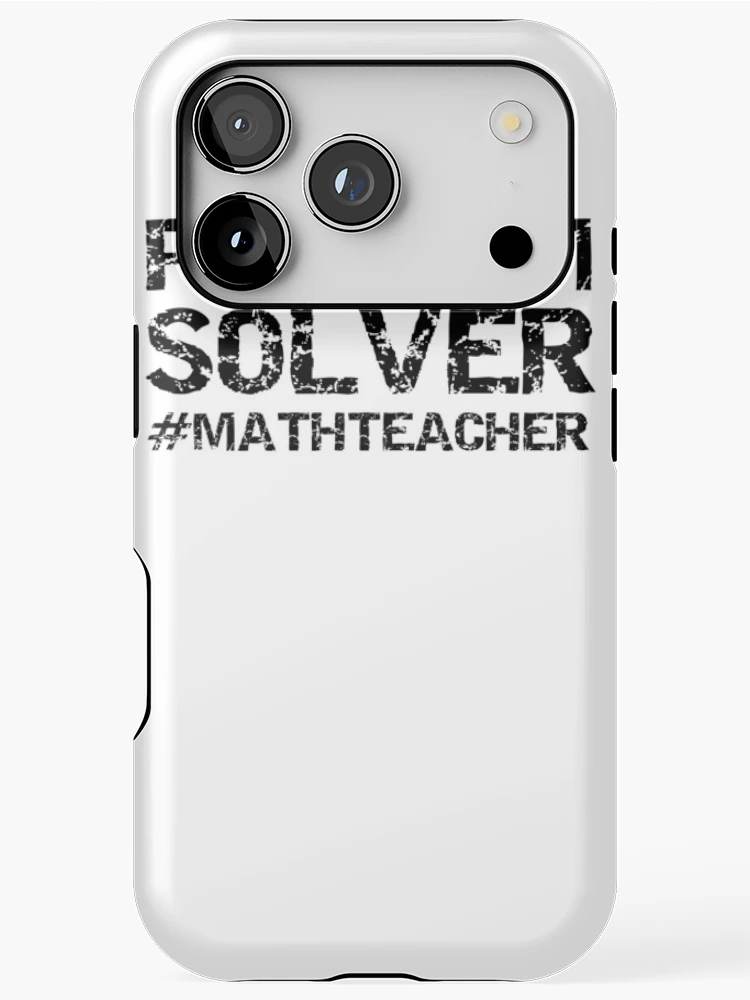 Thumbnail 1 of 4, iPhone Case, Funny Problem Solver #MathTeacher Math Joke designed and sold by TNDesignStudio.