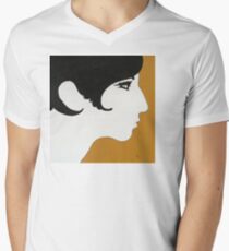 Barbra Streisand T-Shirt mit V-Ausschnitt für Männer
