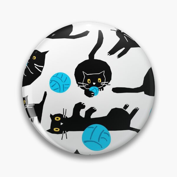 Item preview, Black cats playing with a ball (white background variant). designed and sold by EliSoft.