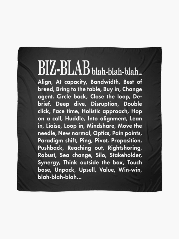 Alternate view of Biz-Blab. Blah-Blah-Blah. Scarf