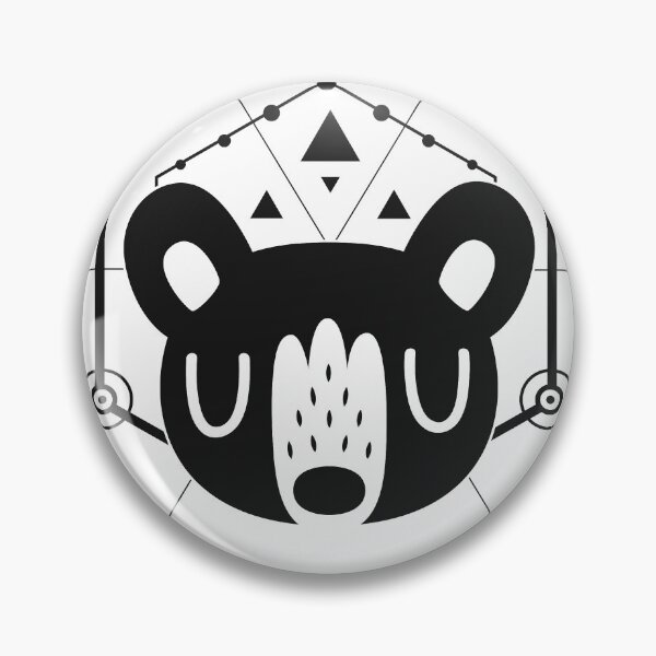 Item preview, Moon Bear Geometric Design in Black designed and sold by Claire Stamper.