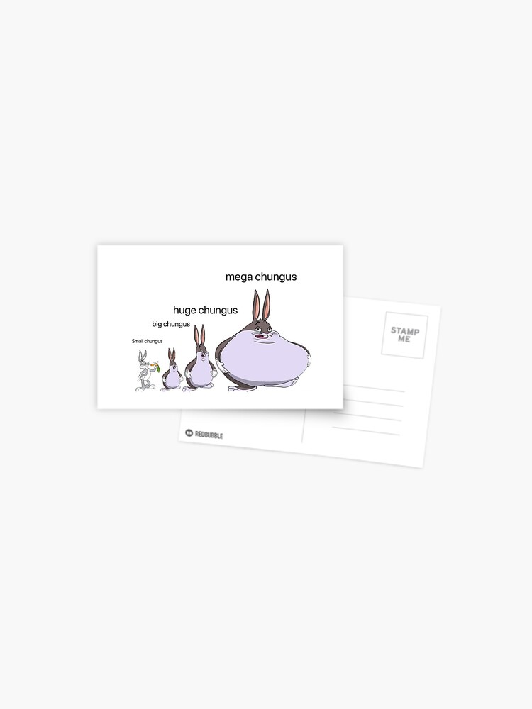 big chungus evolution " Postcard for Sale by Viktorjulius | Redbubble