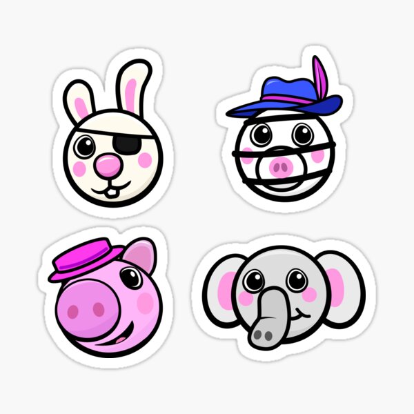 Pegatinas Personaje Roblox Redbubble - nombres de los personajes de piggy roblox imagenes