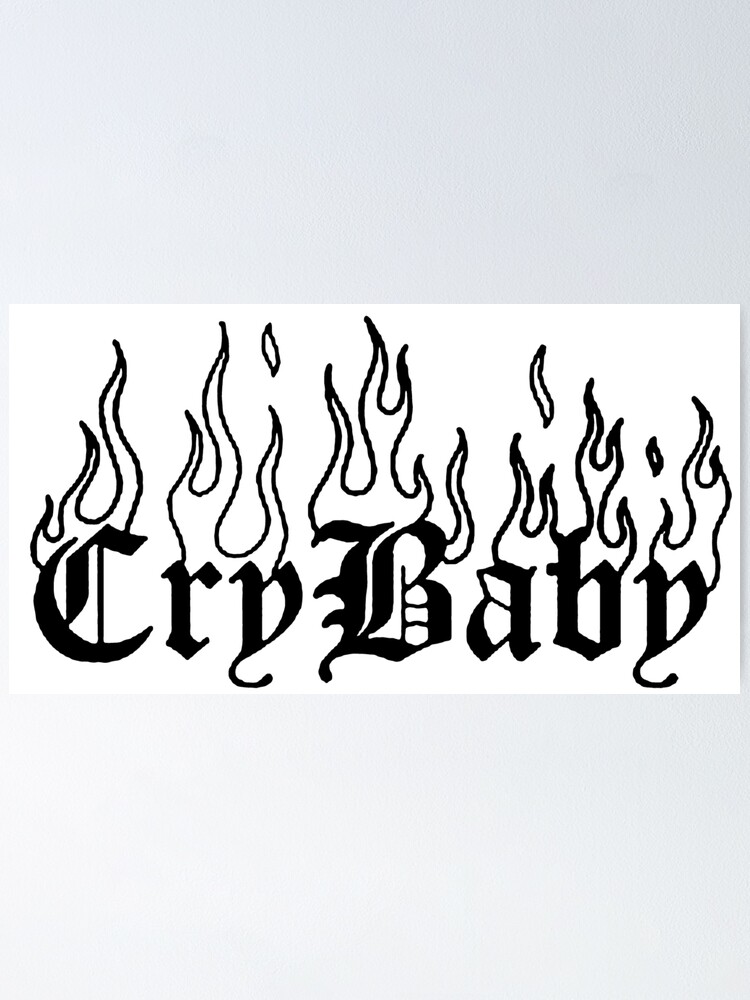 Lil Peep Cry Baby Tattoo on Fire Original Design