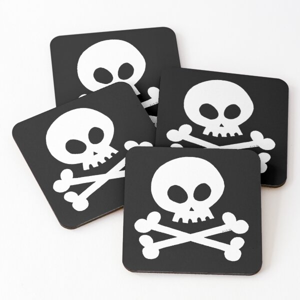 Item preview, White pirate skull design designed and sold by CuteCartoon.